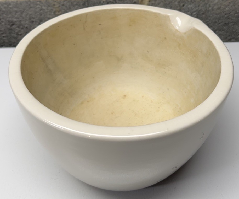 Vintage Coors USA Heavy White Porcelain Lab Mortar Apothecary 60328 Older 👀 👀