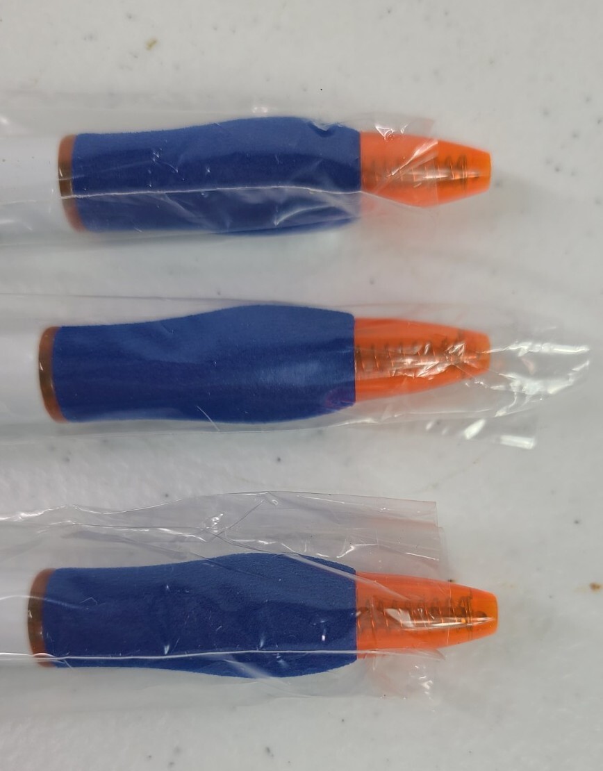 3 NEW Crestor Pens Clip Soft Grip Orange Blue White Rosuvastatin Drug Rep