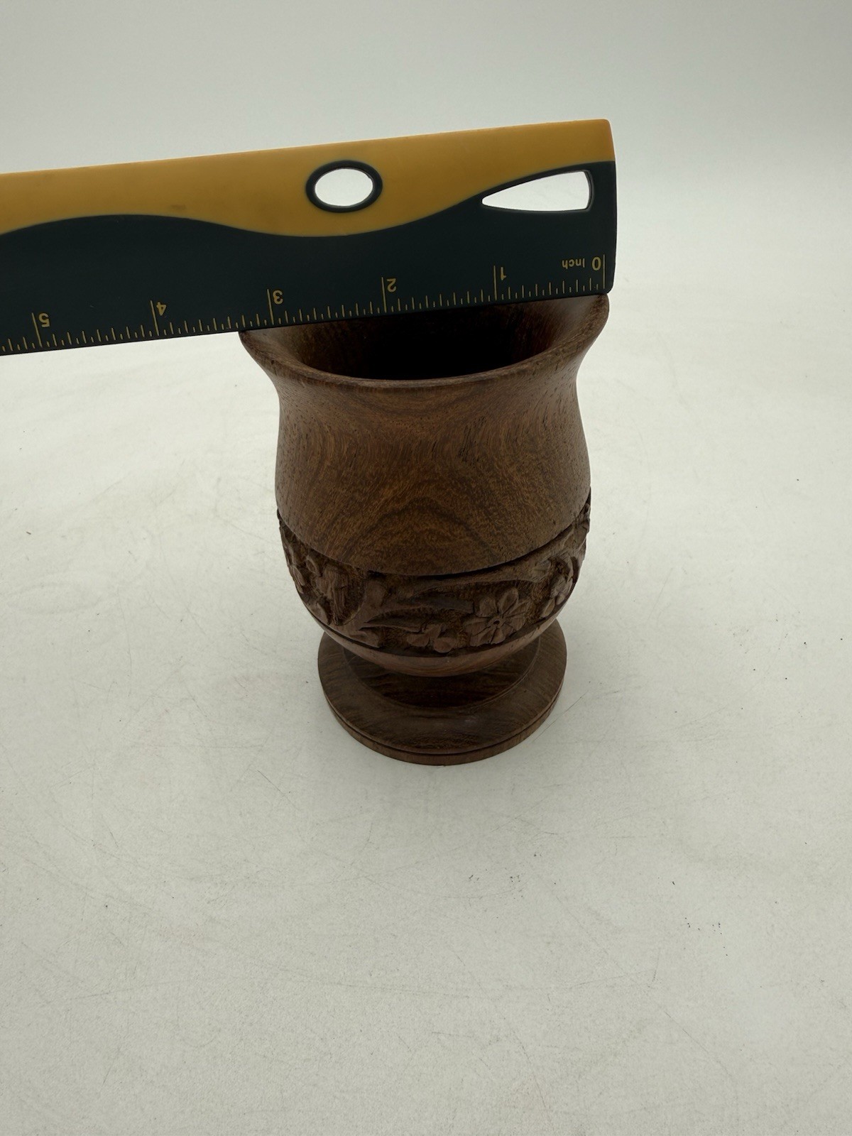 Vintage Wood Carved Mortar Pestle RX Apothecary Pharmacopoeia Homestead