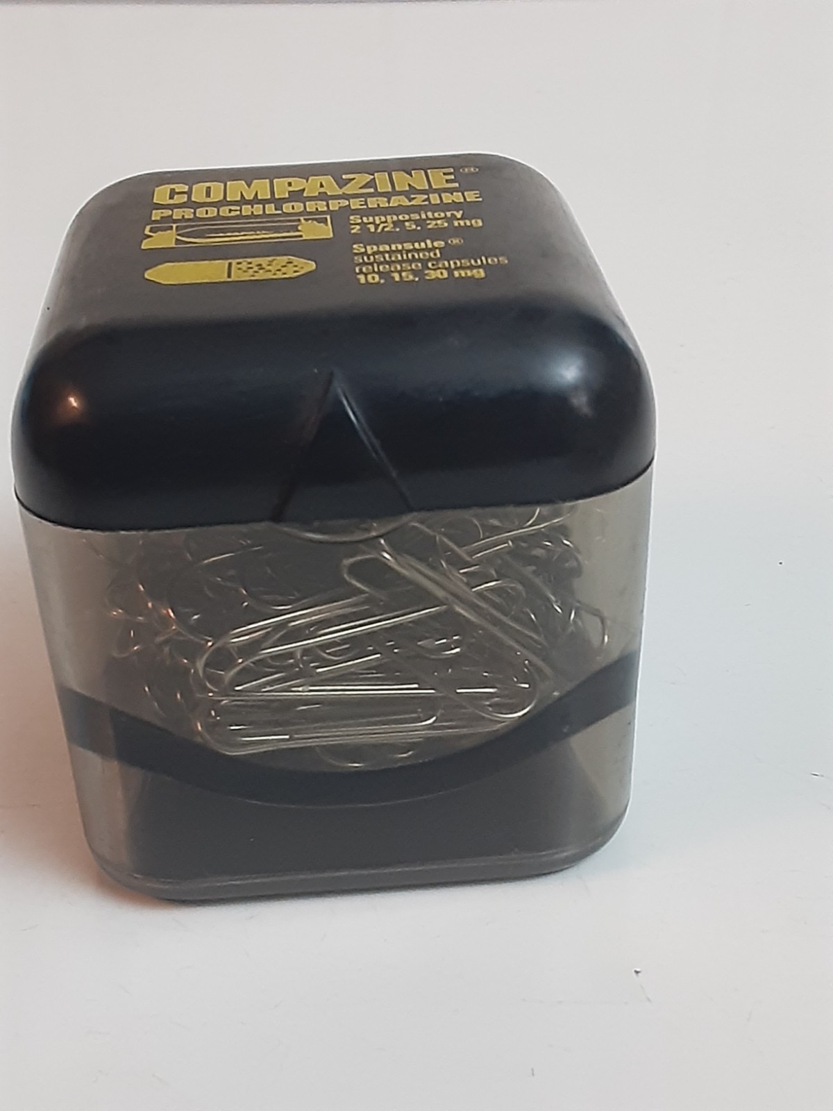Pharmaceutical Advertising Compazine Paperclip Holder Suppository Spansule