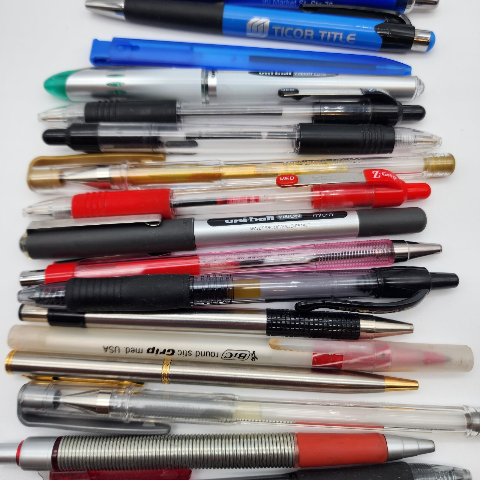 Large Lot Vintage Pharmaceutical Ballpoint Pen Drug Rep Promo Church Advertising