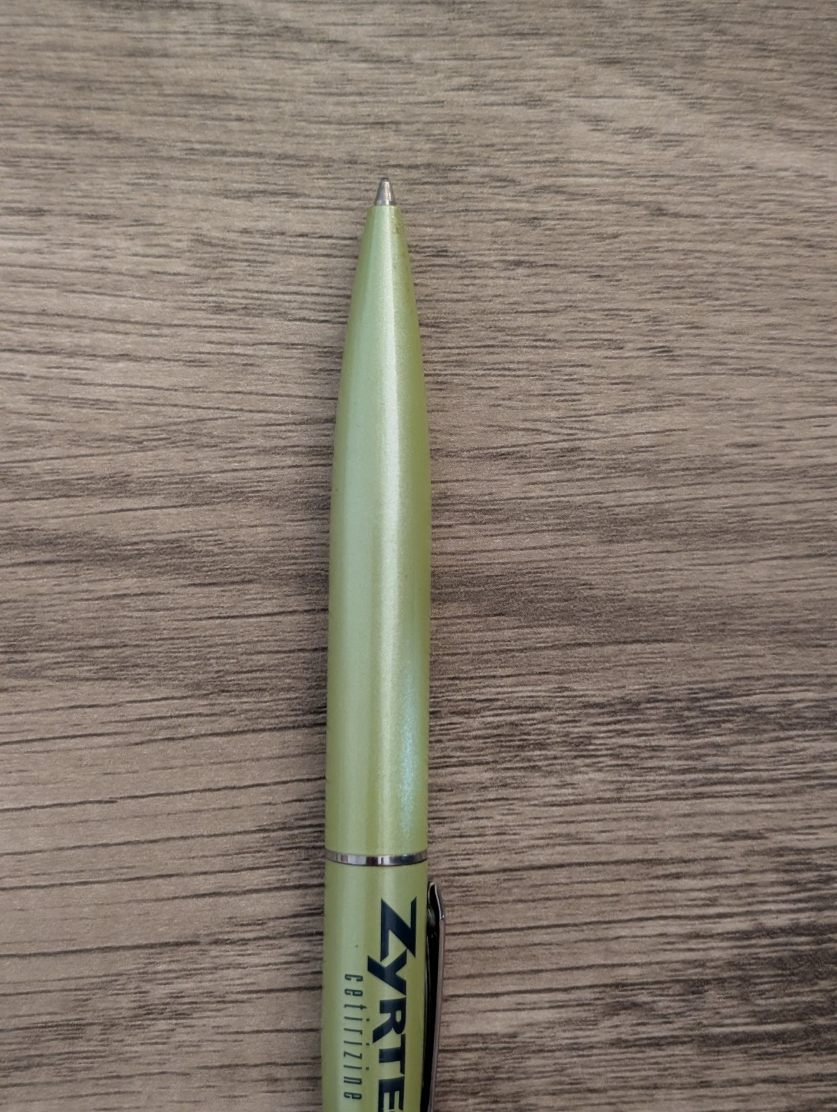Zyrtec Cetirizine HCL Ballpoint Pen Pharmaceutical Black Ink Green Barrel Works