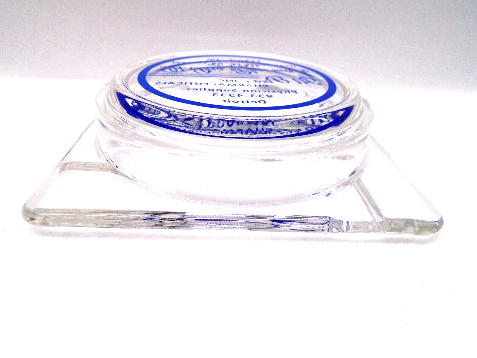 VTG ADVERTISING GLASS ASHTRAY! AL PISA, INC. PHARMACEUTICALS DETROIT, MI U.S.A.