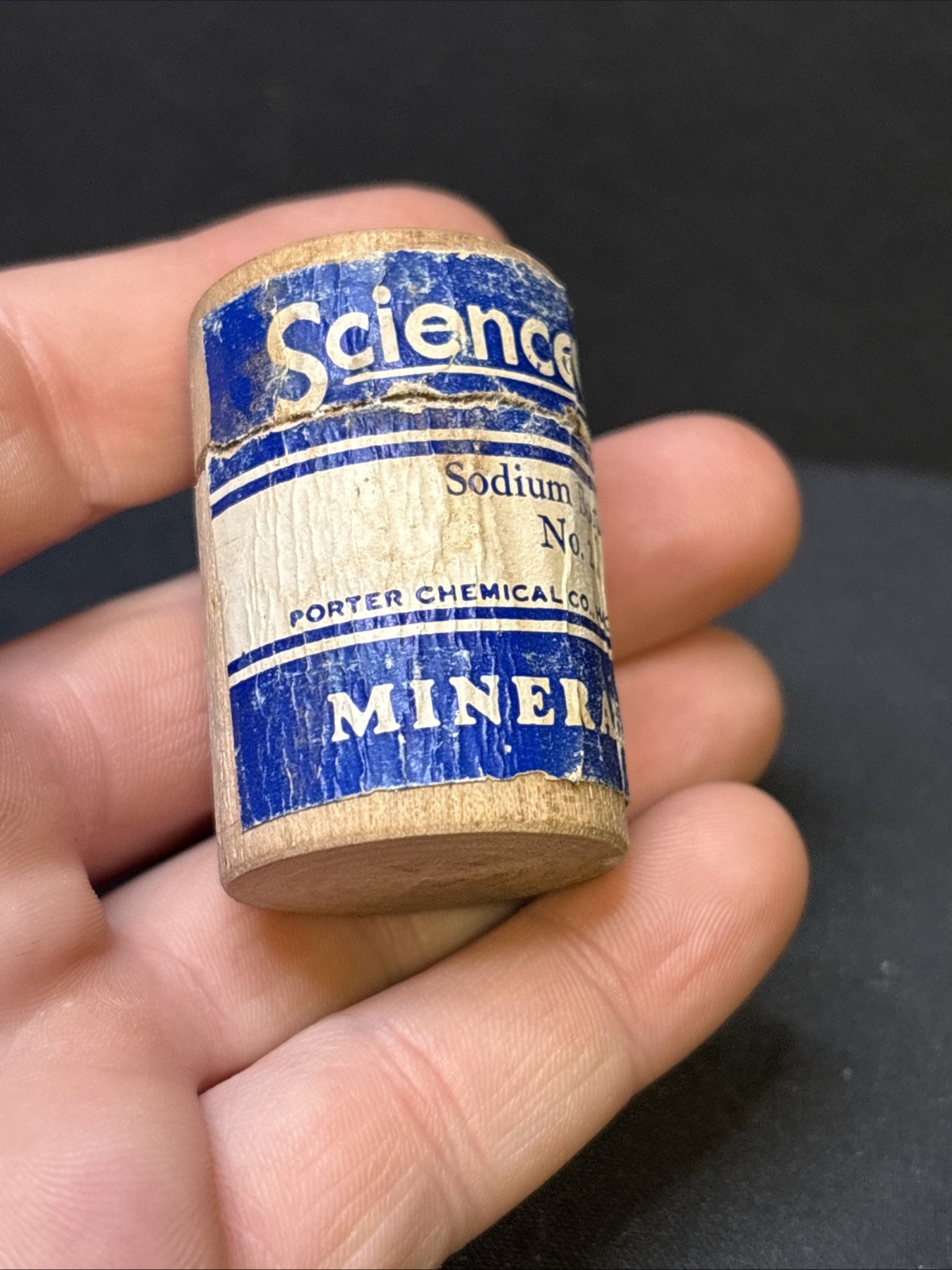 Vintage Porter Chemical Co. Sodium Borate No. 2 Wood container Science Craft