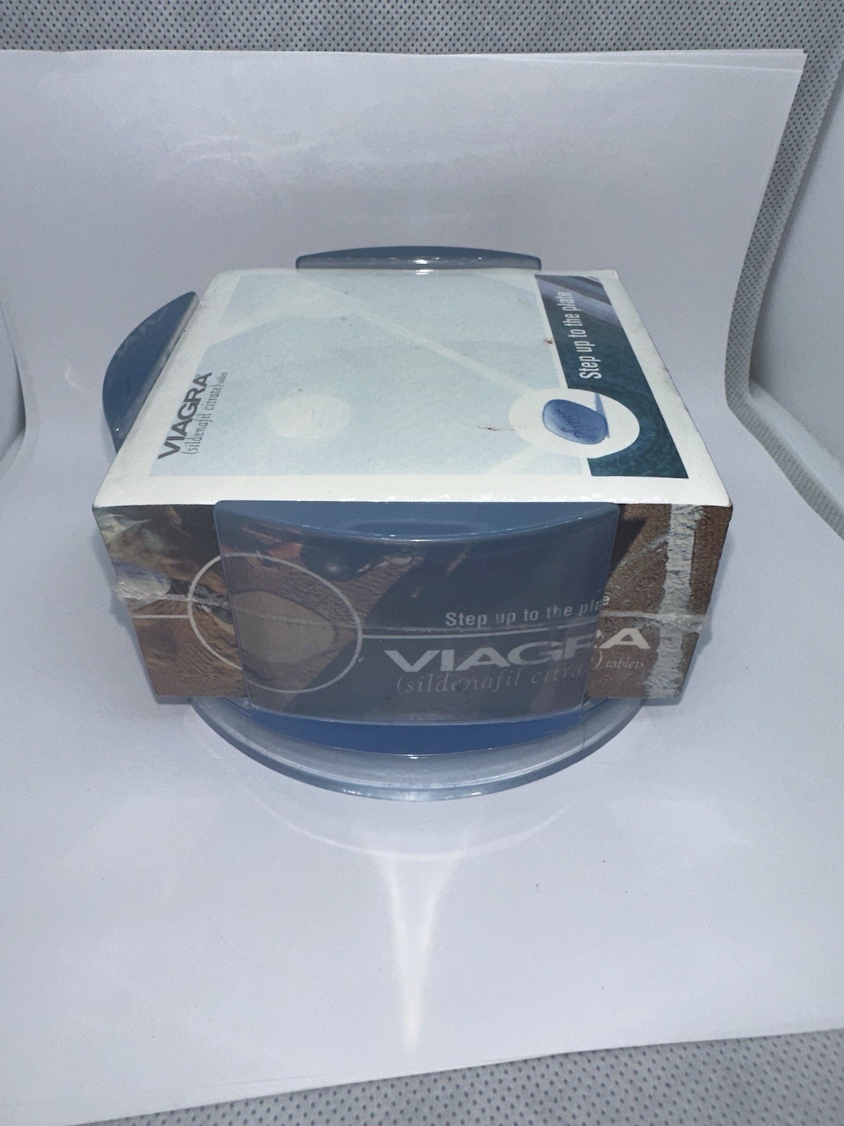 Viagra Sticky Note Pad 4×4″ Desk Holder Pharmaceutical Promotional 2002 – Mint