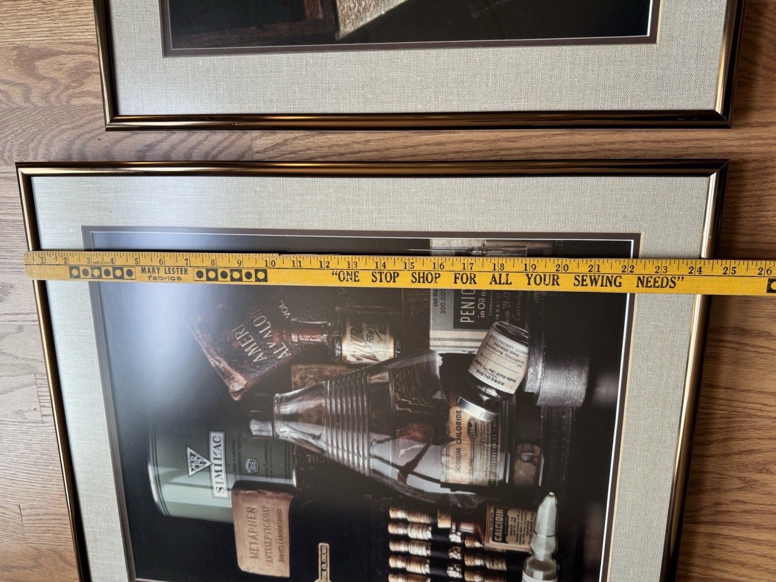 Abbott Laboratories Medical Art Framed Still Life Similac Penicillin VTG 1950s