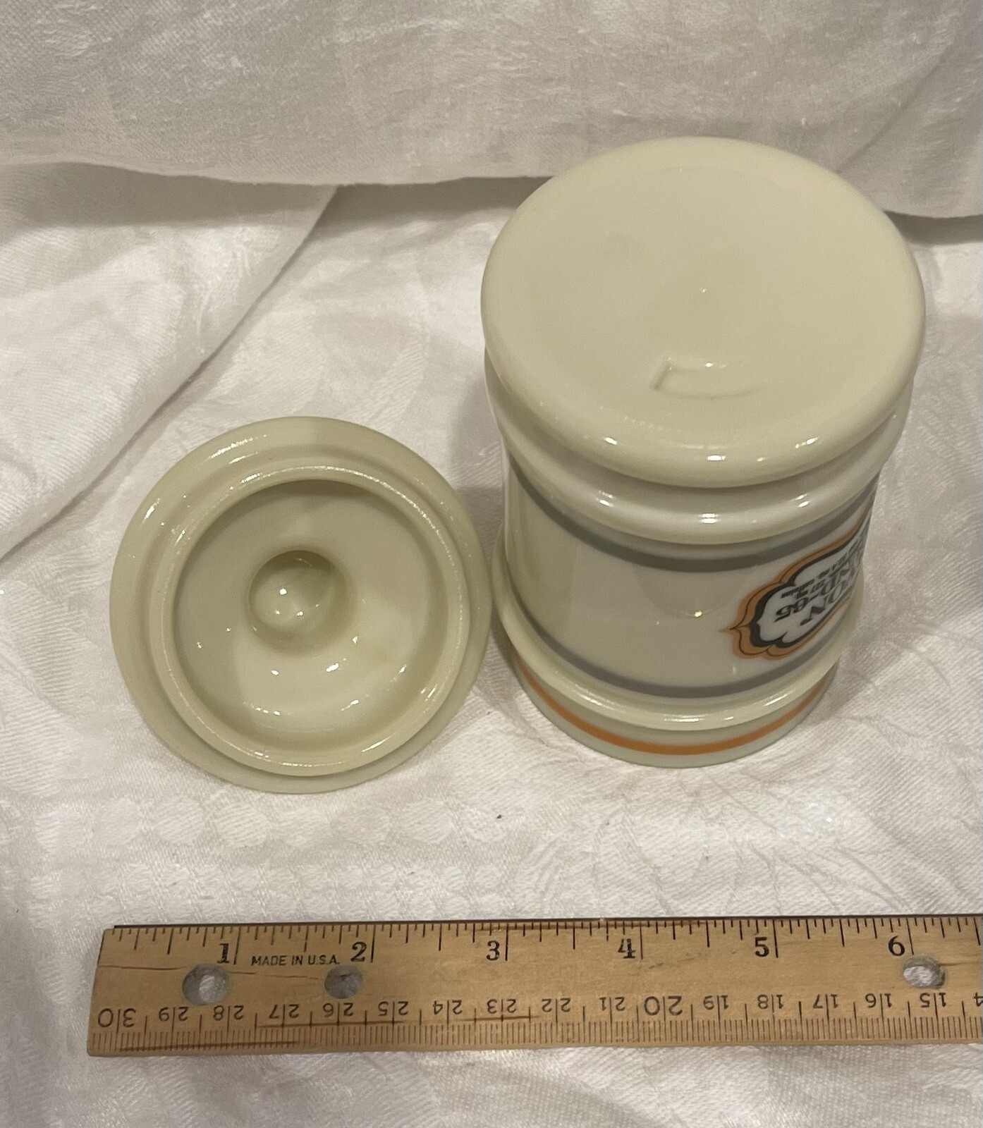 Darvon Compound 65 Apothecary Canister Jar with Lid Milk Glass 5″ Tall Vintage
