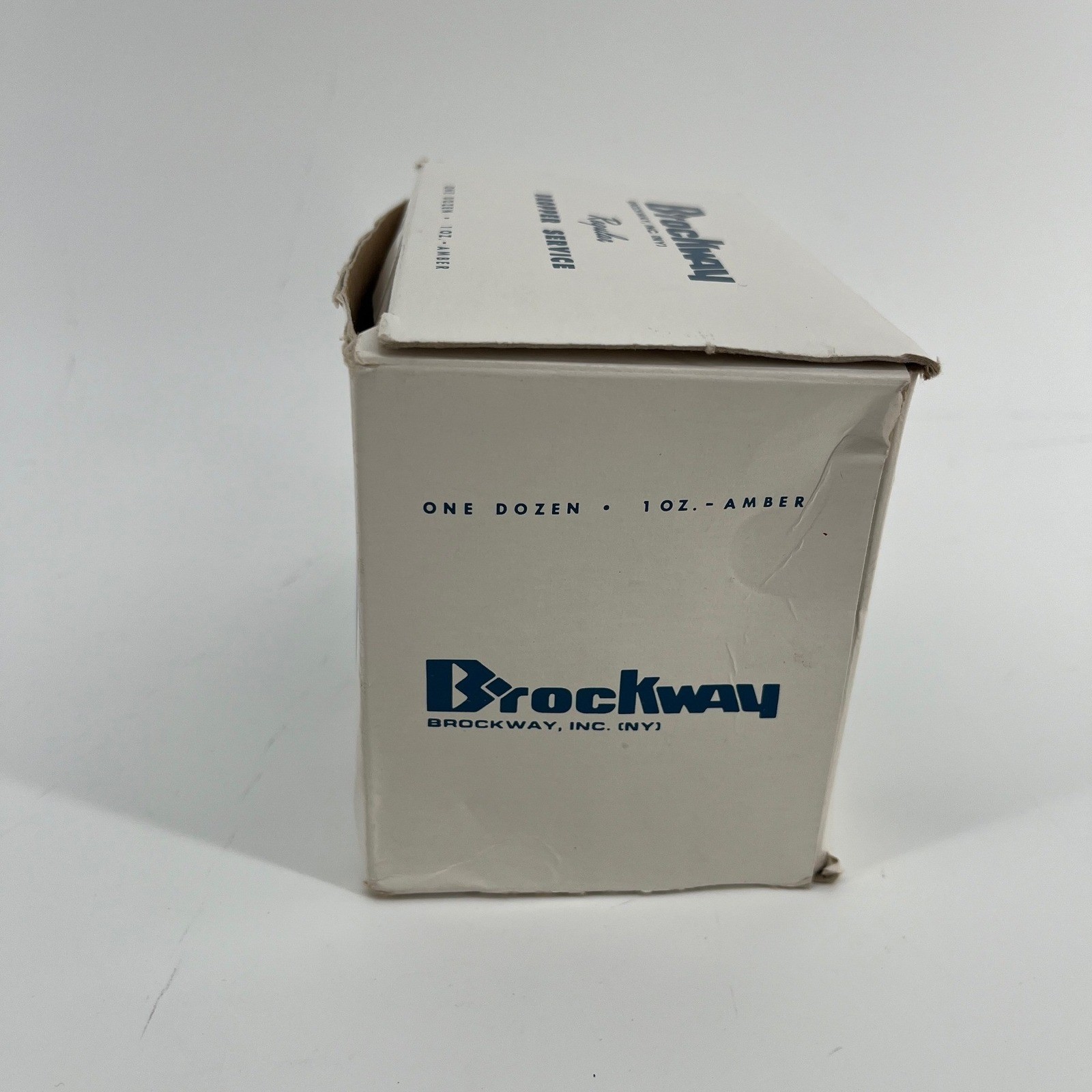 Brockway Dropper Service Amber Glass Bottles 1oz 12 Pack Vintage