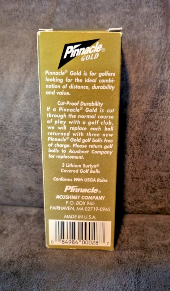 Vintage Claritin Syrup Pinnacle Gold Golf Balls 3 Pack Pharma Rep Promo NOS