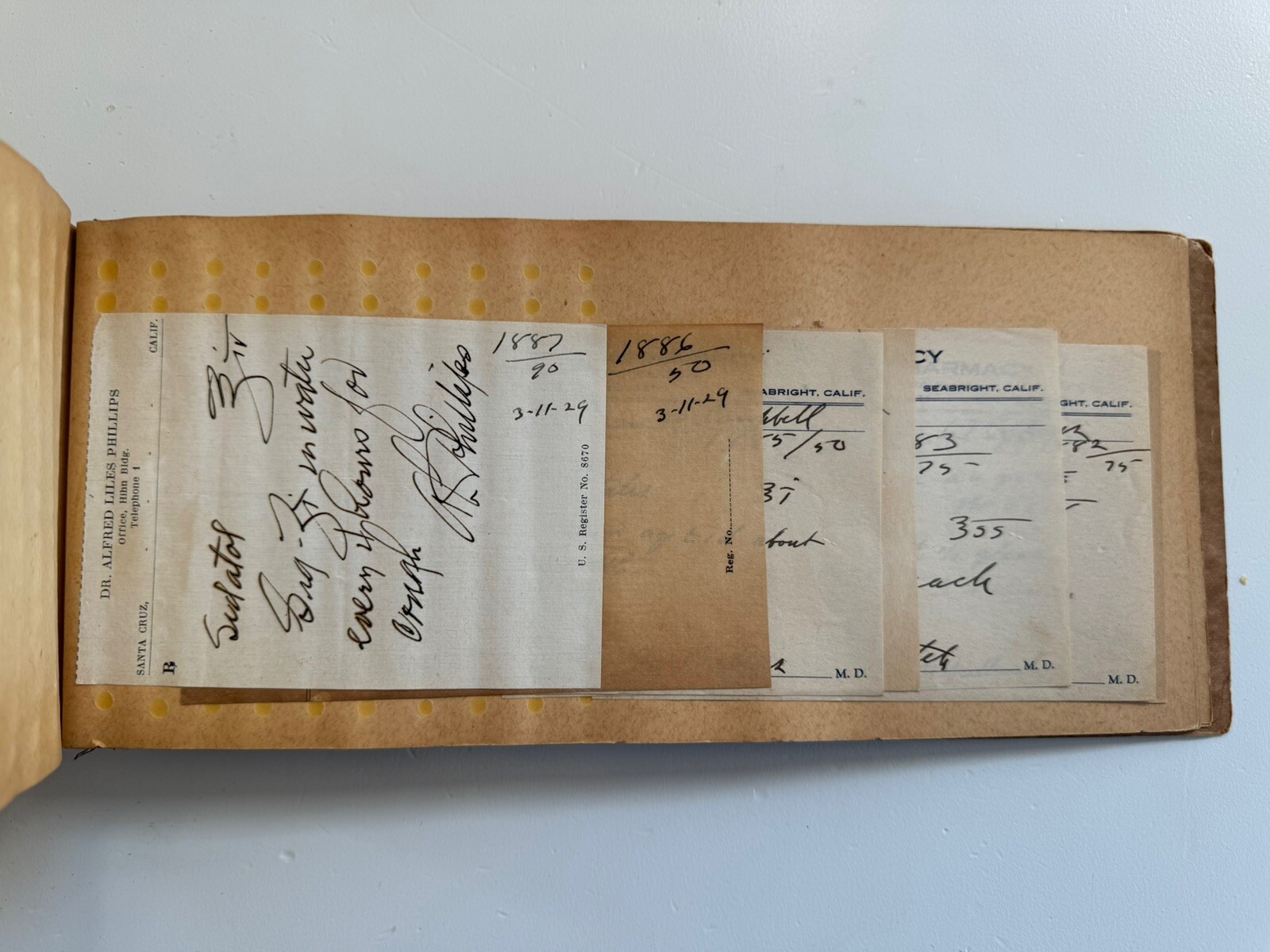 VTG Prescription Rx Pad Book Paper Apothecary Druggist Pharmacy Medicine 1928-29