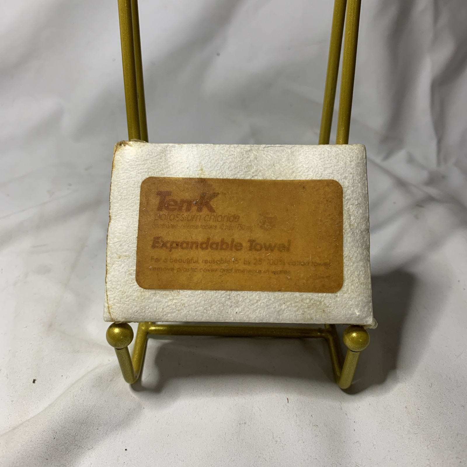 VINTAGE TEN-K POTASSIUM CHLORIDE New! Expandable Towel Pharma Sales Rep Giveaway