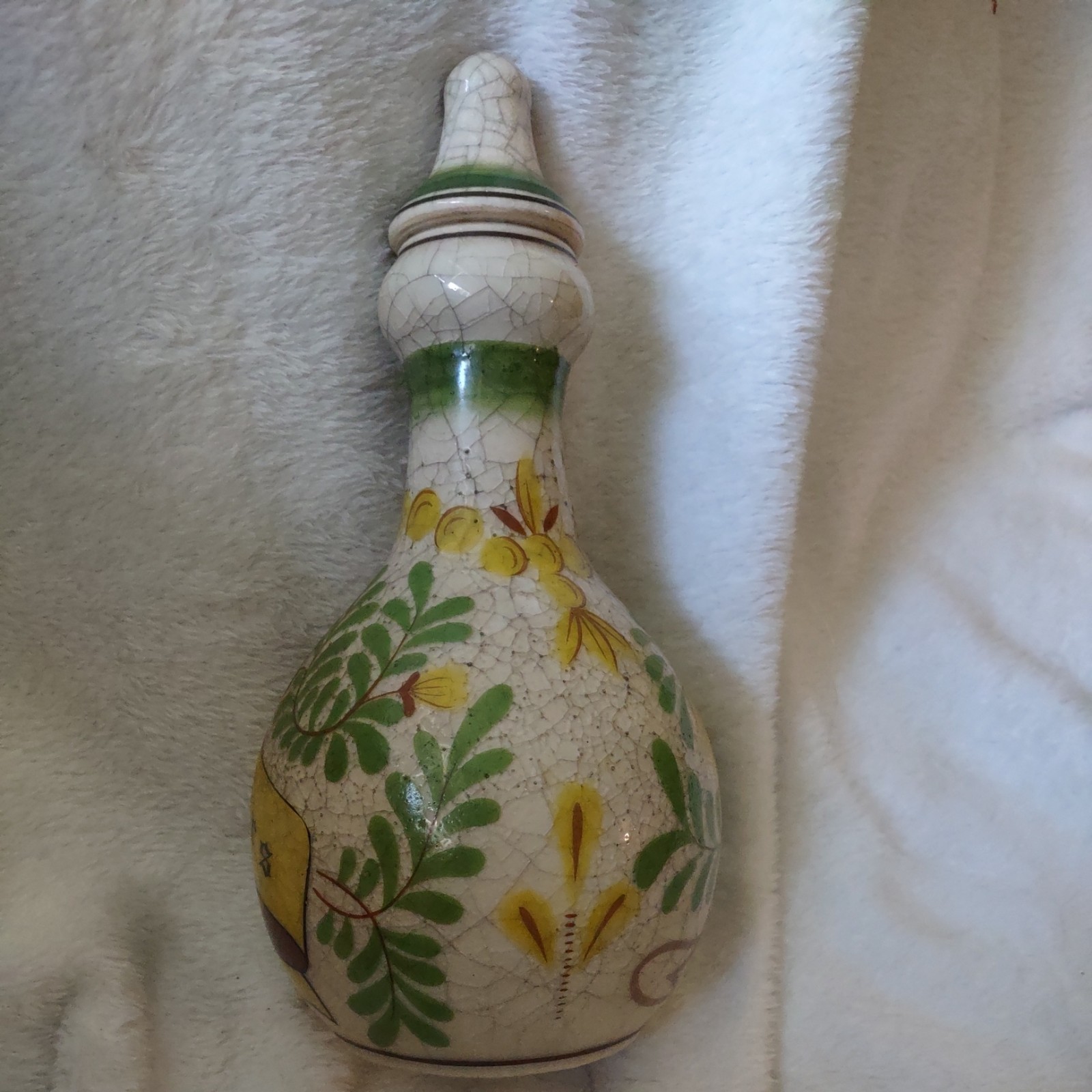 Vintage German Dinars Medicinal Bottle Natural Crackle