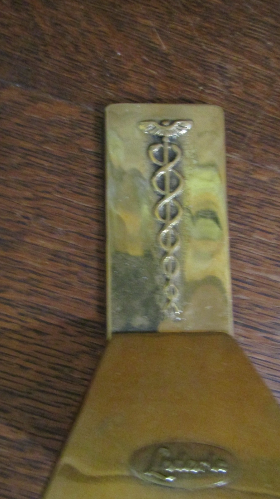 PHARMACY Vintage RX PRESCRIPTION Lederle BRASS BOOKEND/DOORSTOP – 1970’s