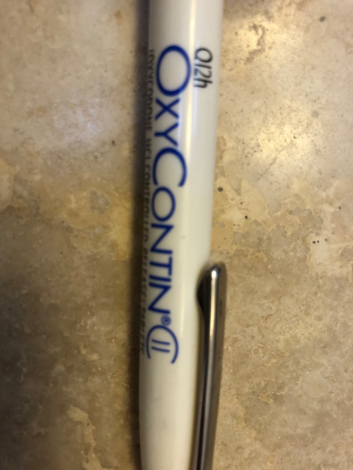 OxyContin Pen Promo Pharma Drug Rep Oxycodone “NO Scroll” Pen Q12h
