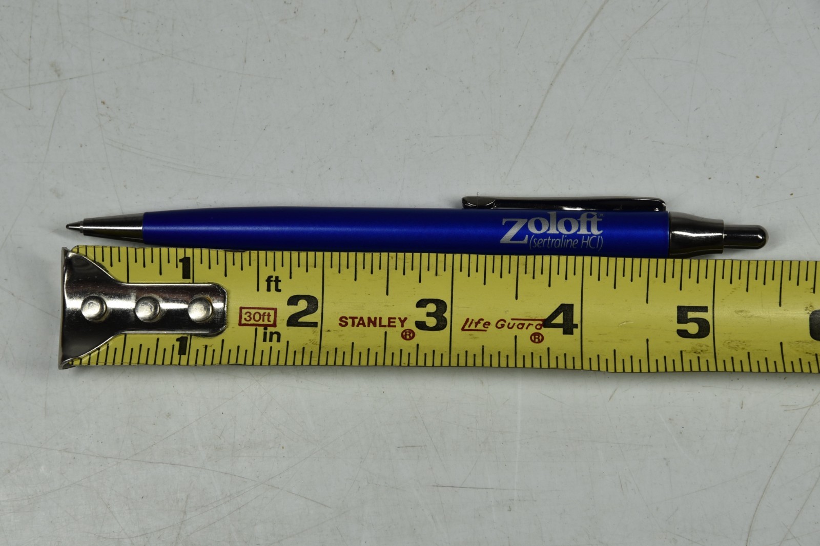 Zoloft Silver & Blue Metal PEN Drug Rep Pharmaceutical Promo Advertising