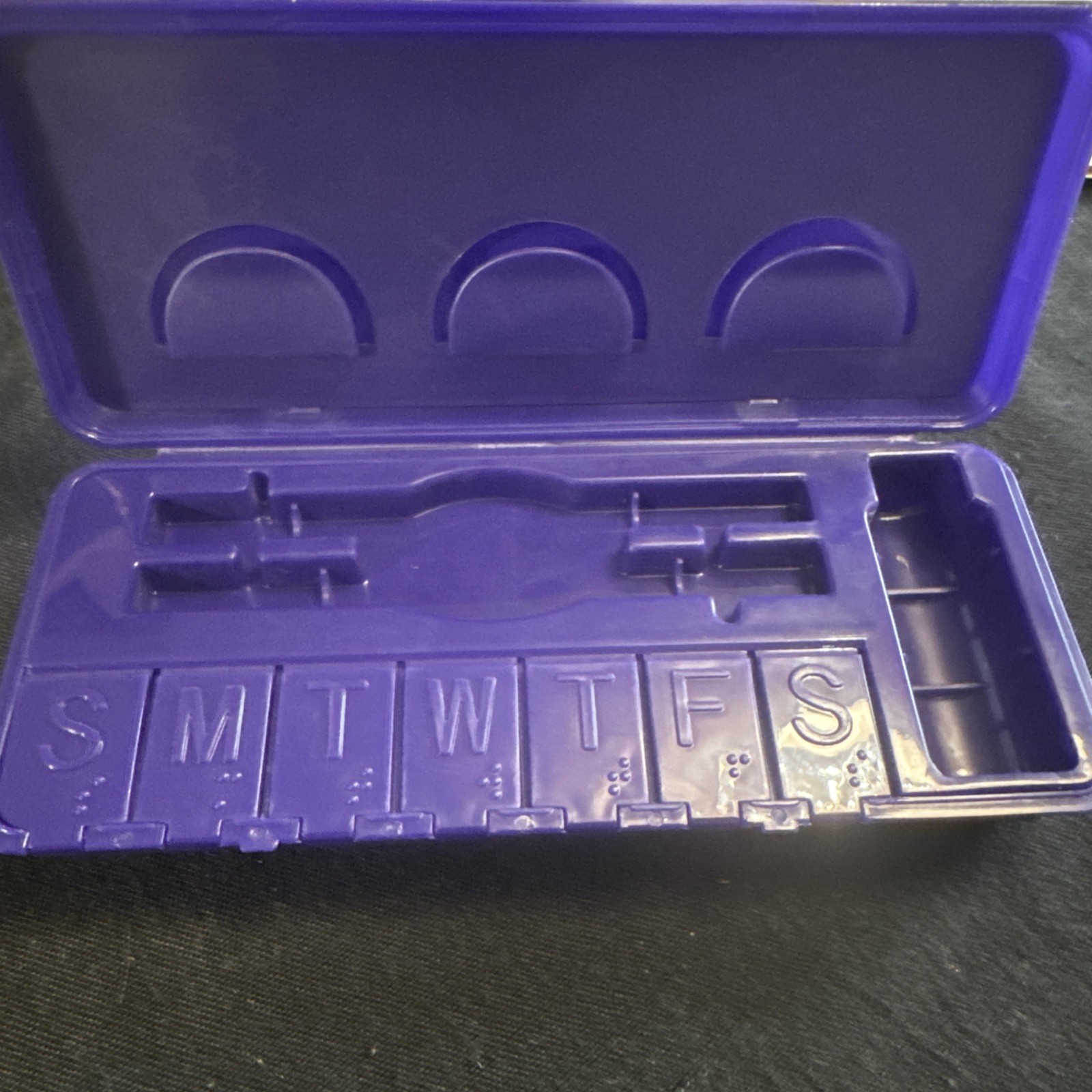 Vintage Promo Pill Box Lantus Insulin Drug Rep Pharmaceuticals Promo Purple