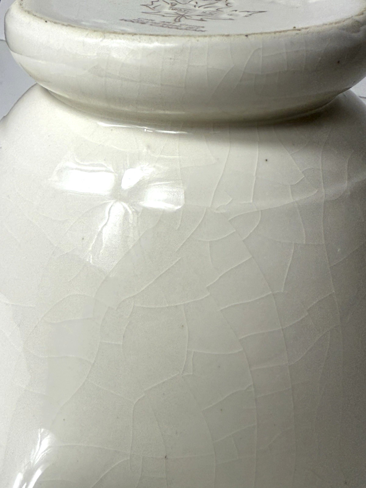 Vtg Eli Lilly Co. Ceramic Mortar & Pestle Cream Canada Collingwood Ont. Pharmacy