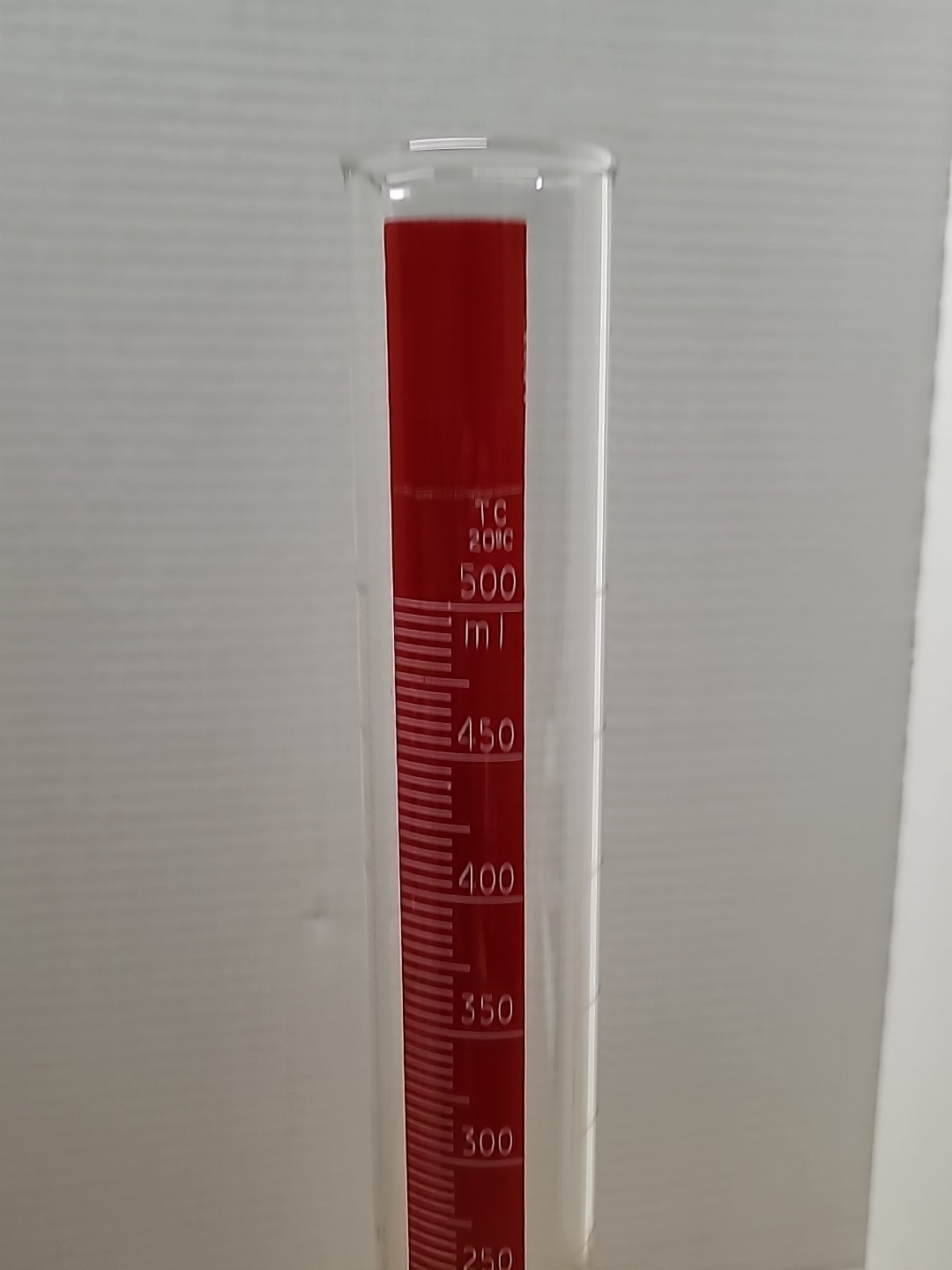 Vtg 500 ML 20c Red Glass Scale Measurement Pyrex Chemistry Pharmacy