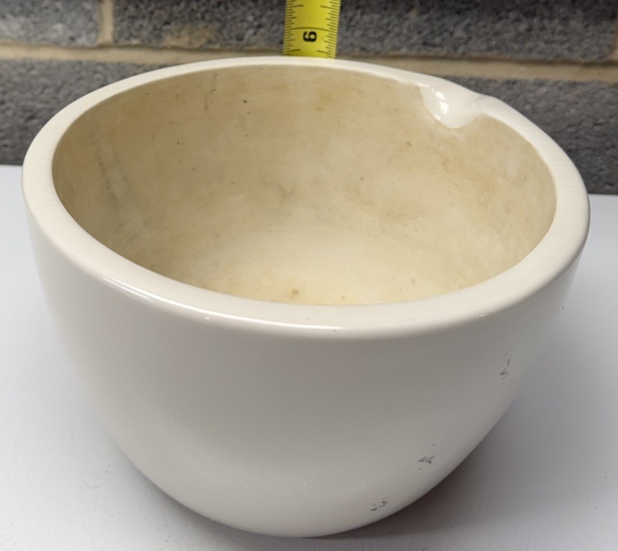 Vintage Coors USA Heavy White Porcelain Lab Mortar Apothecary 60328 Older 👀 👀
