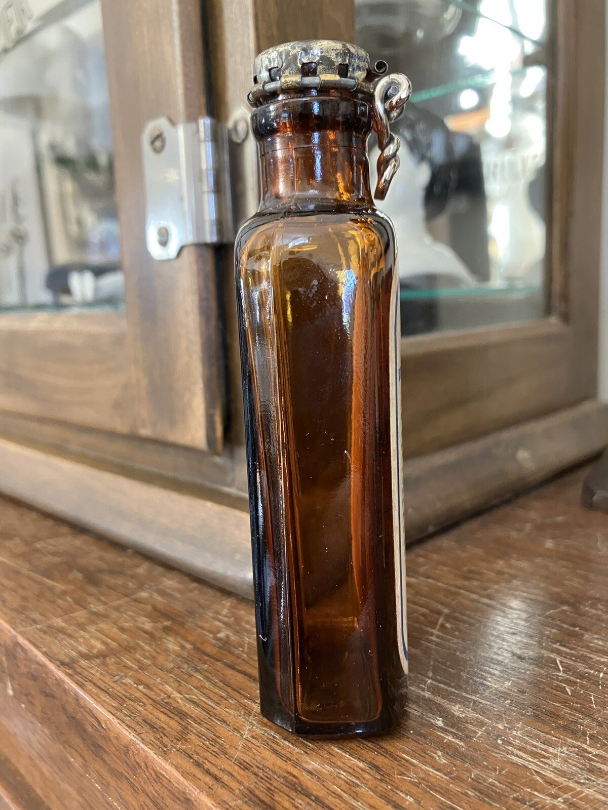 Vintage Amber Glass Medicine Bottle Belladenal Elixir Psychiatric Drug RARE!
