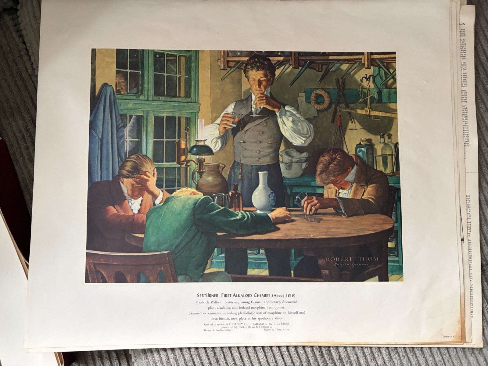 A History Of Pharmacy In Pictures by Parke Davis Set of 40 Prints 1957