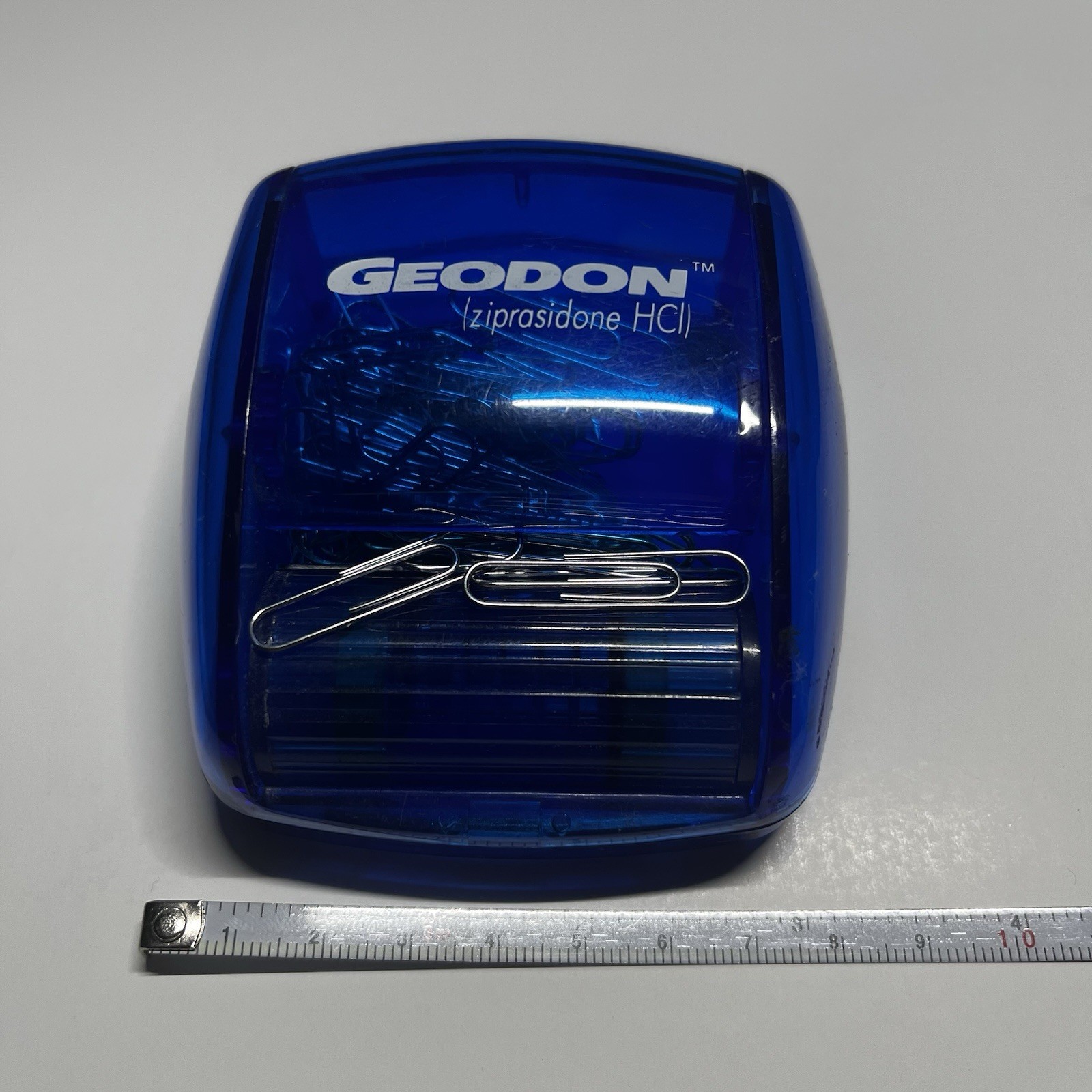 Geodon Ziprasidone Pharmaceutical Rep Paper Clip Dispenser Magnetic