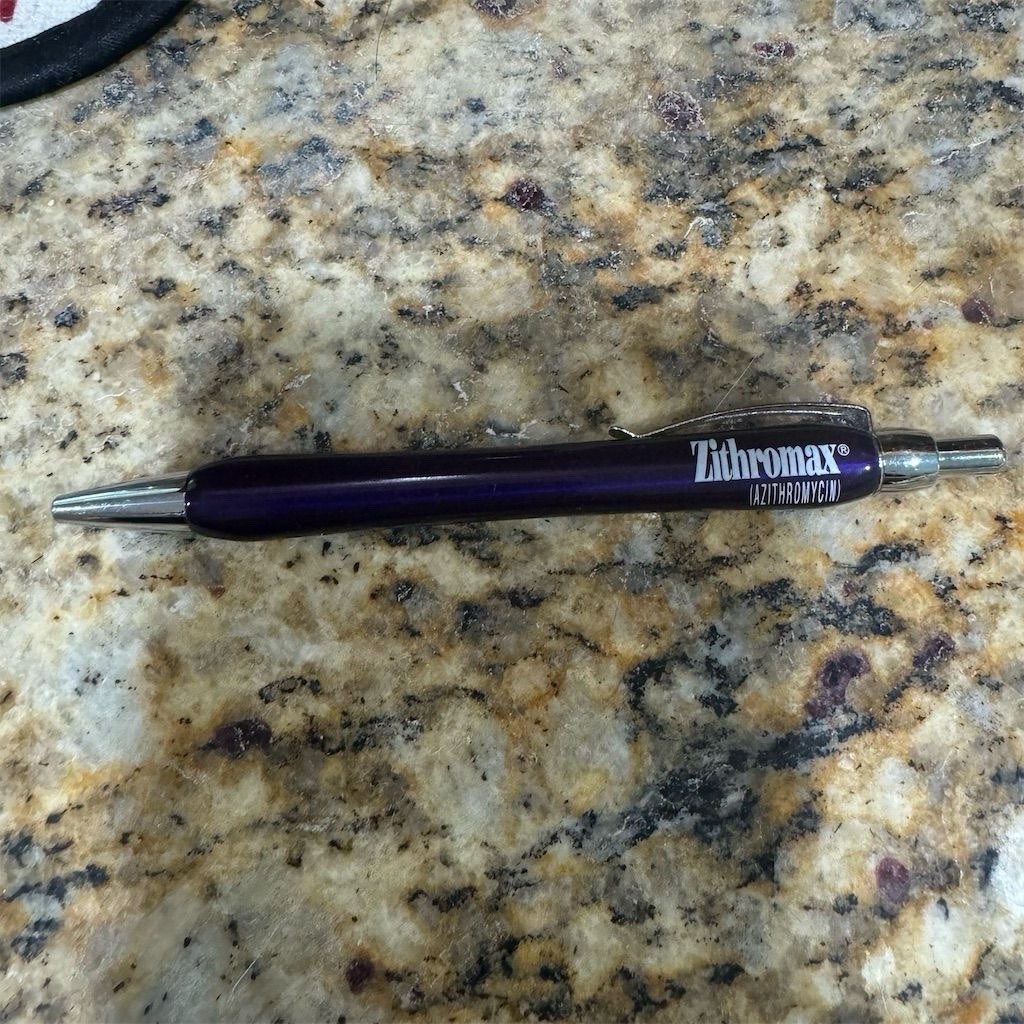 Rare Purple Zithormax Pharmaceutical Refillable Pen Collectable
