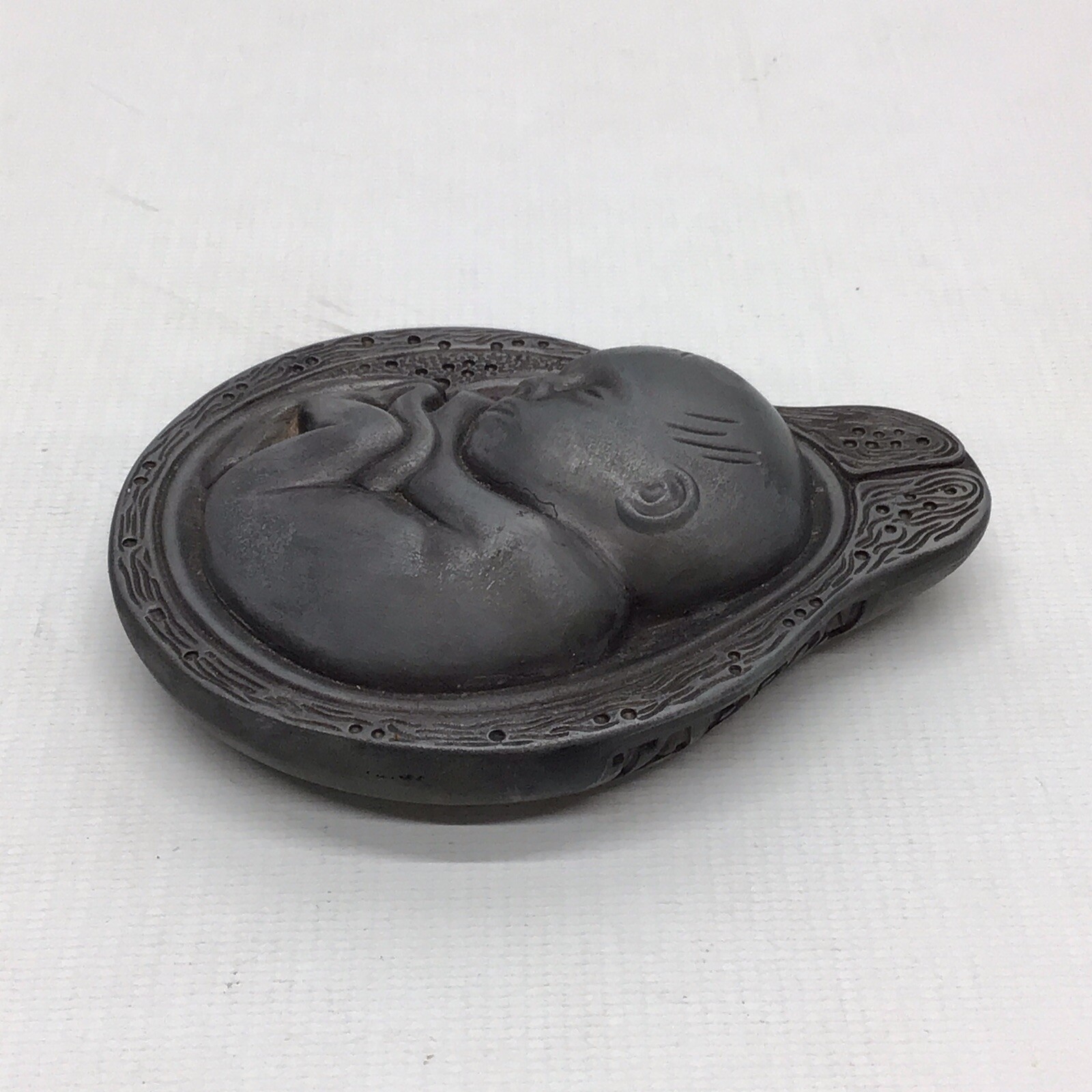 Vtg 1950-60s Parke-Davis Tabron Pharmaceutical Fetus Baby Pewter Paperweight