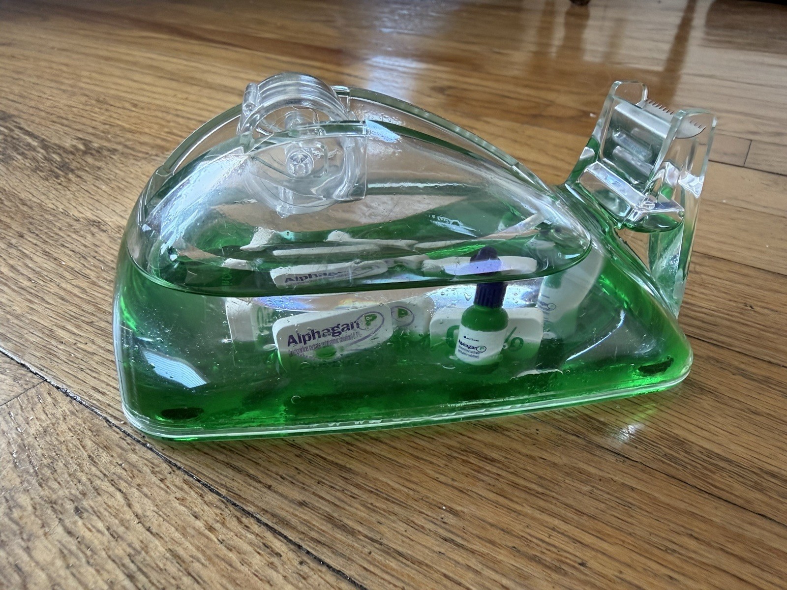 Alphagan Floaty Bottle Liquid Tape Dispenser Drug Rep Pharmaceutical Promo