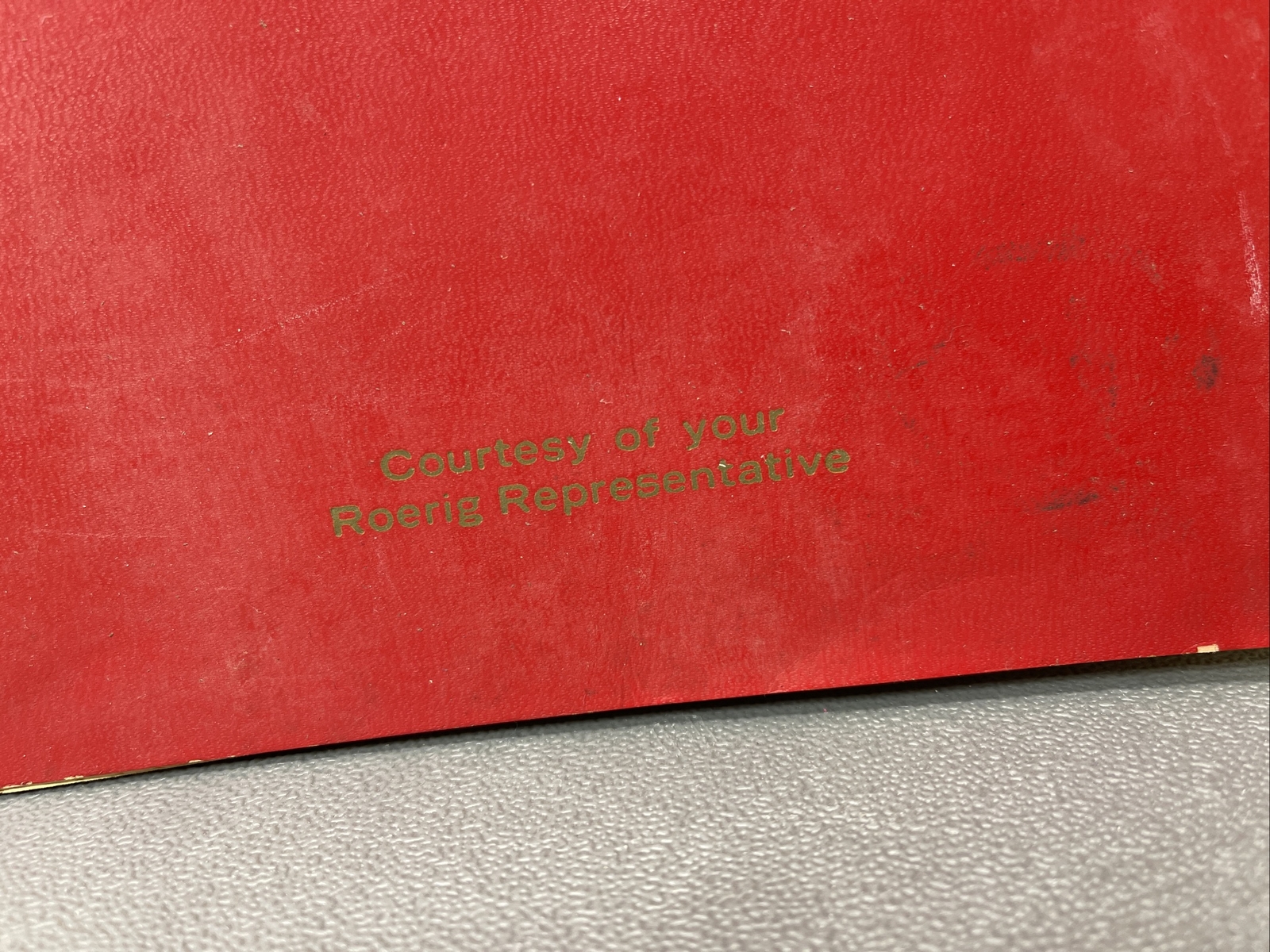 Rare Red Calendar Planner Book 1970 Drug Rep Pharmaceutical Promo Roerig Logos