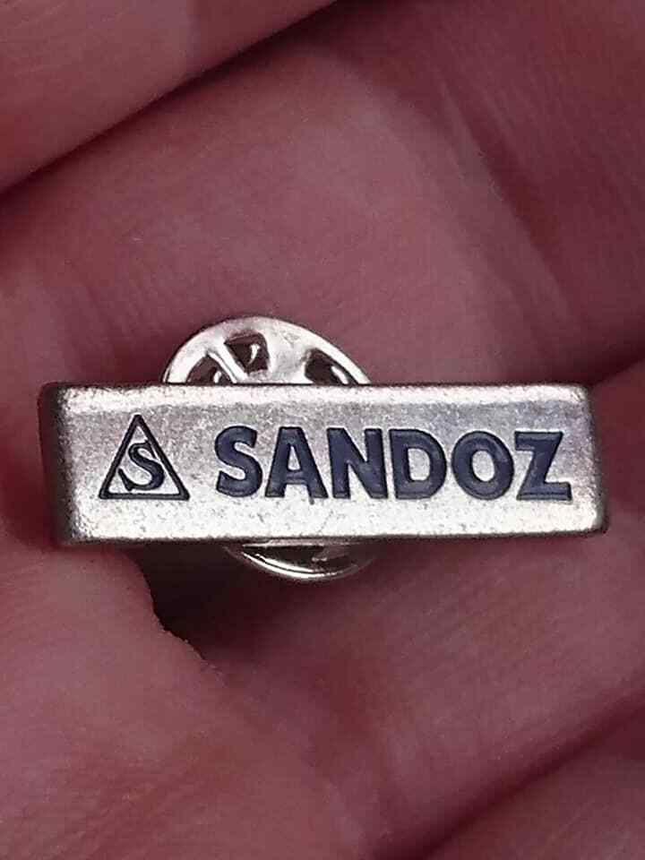 🔴SANDOZ Pharmaceuticals pin LSD Albert Hofmann Logo pin badge / second one🔴