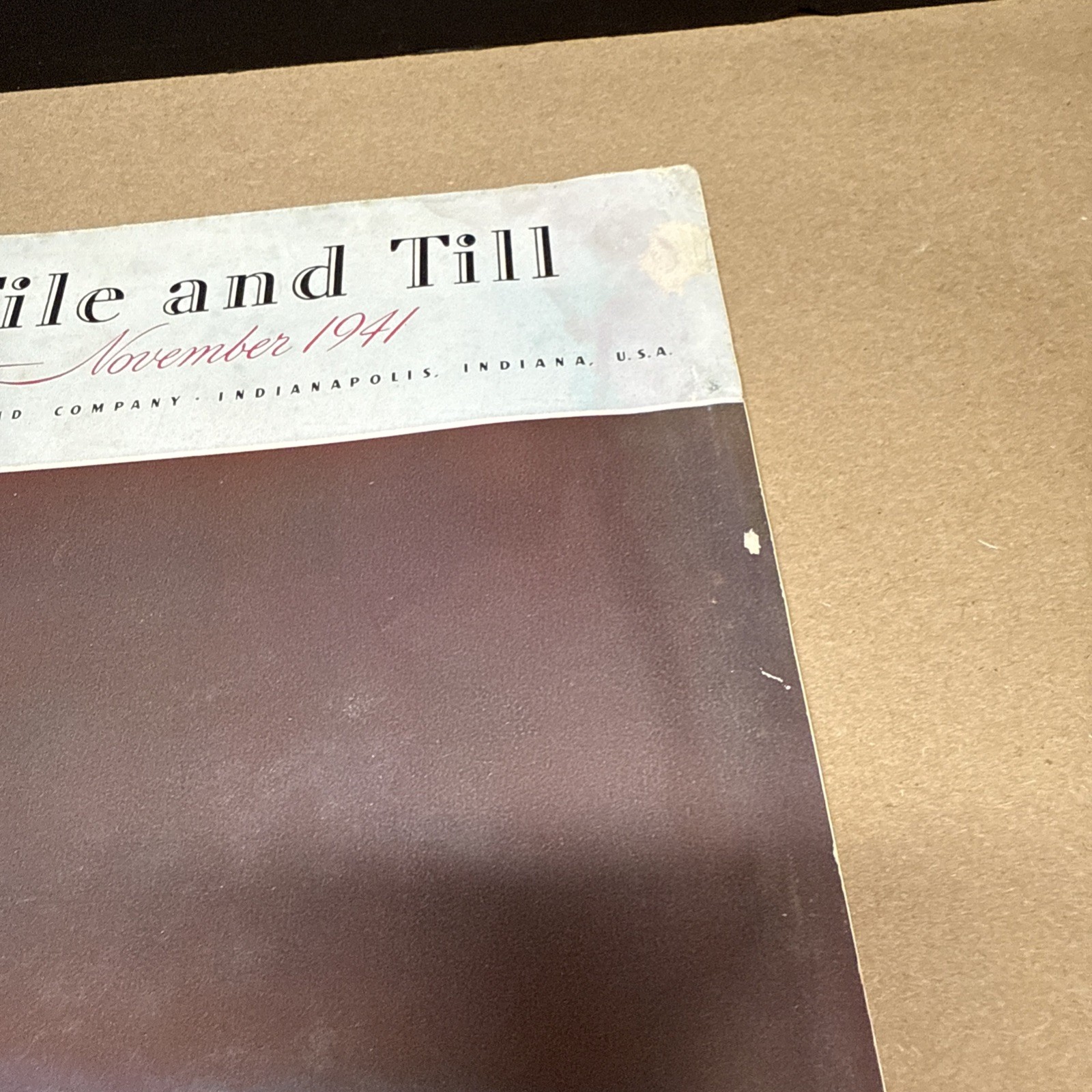Tile And Till Magazine Eli Lilly And Company November 1941 Indianapolis Indiana