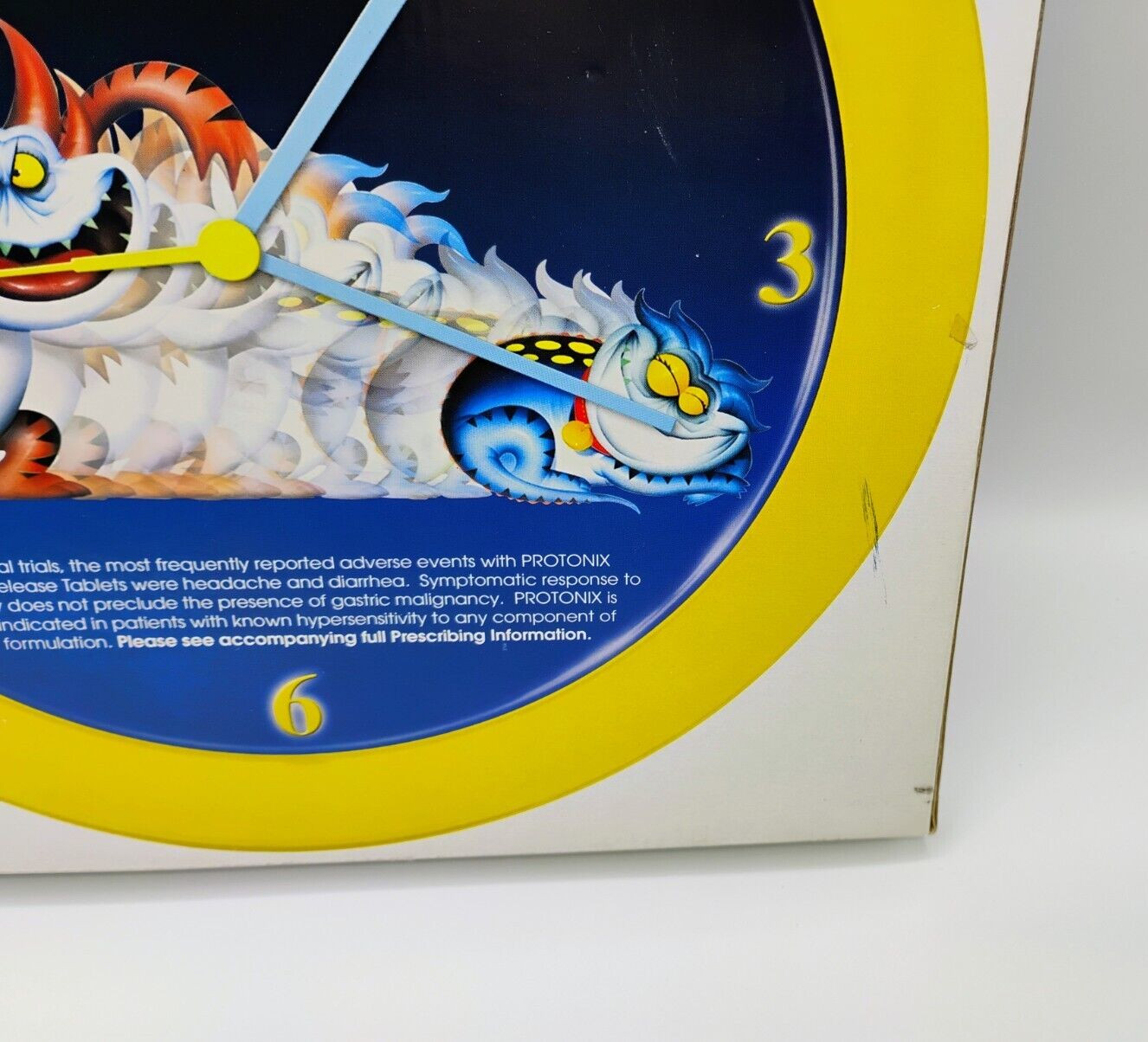 Vintage Protonix Red Monster Clock Pharma Drug Rep Giveaway Merch Advertising