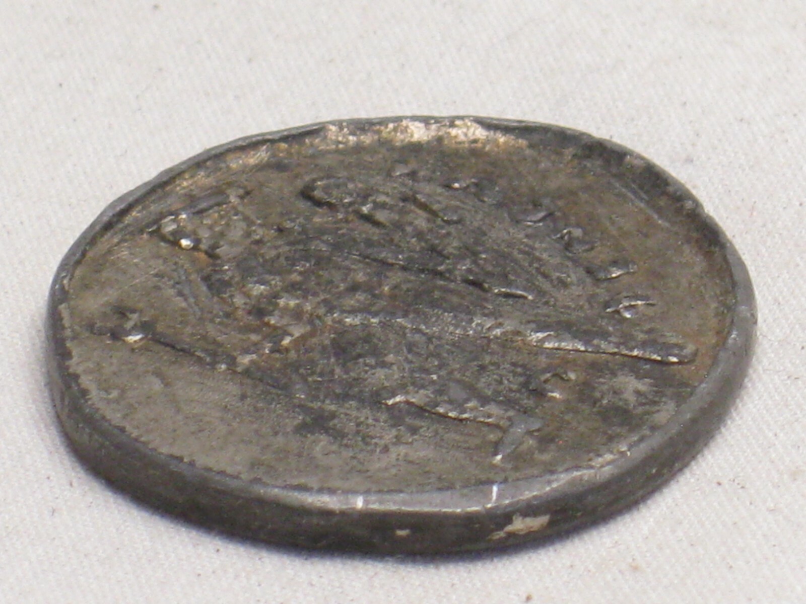 vintage TINACTIN pharmaceutical token ornate old coin metal
