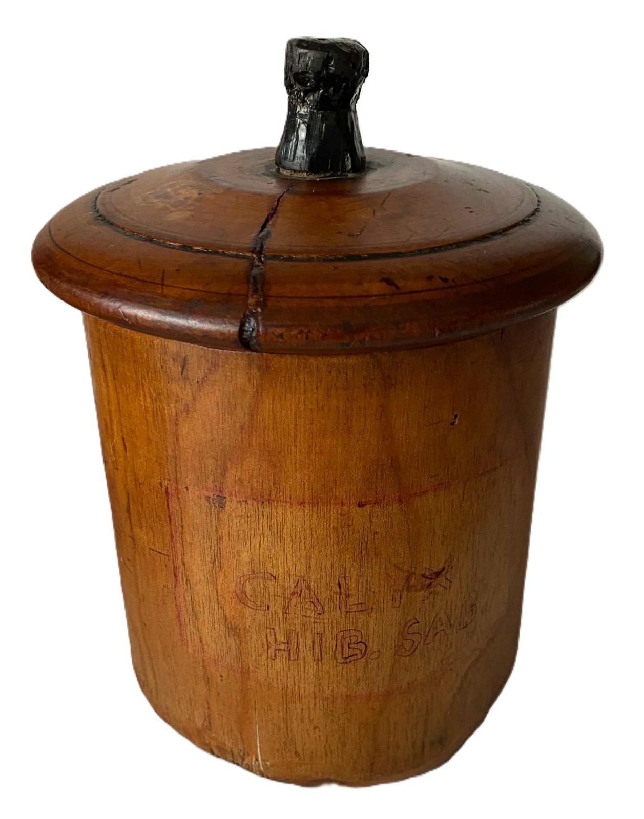 Antique Treen Apothecary Jar with Lid