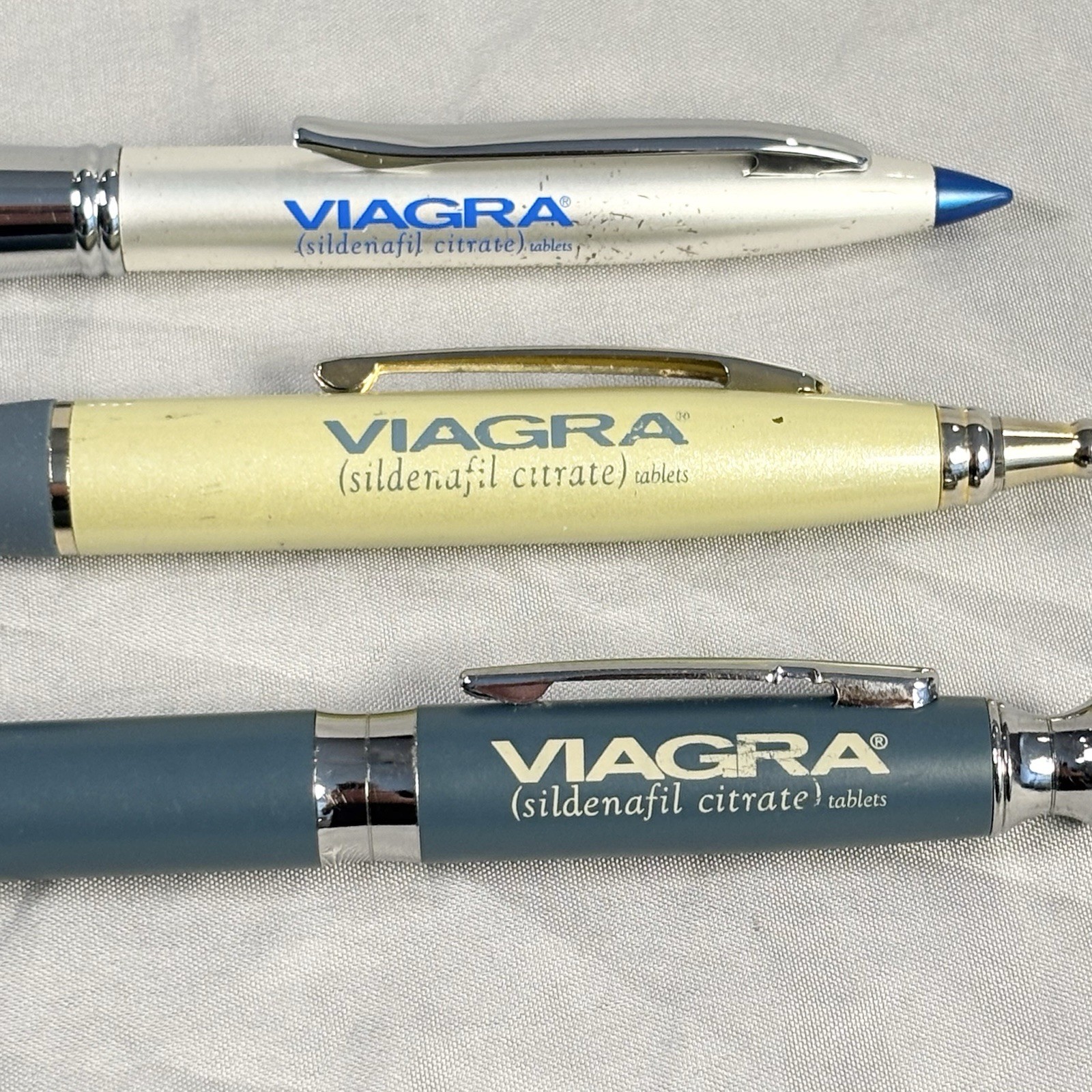 Viagra Pharmaceutical Drug Rep Pens Lot Of 3