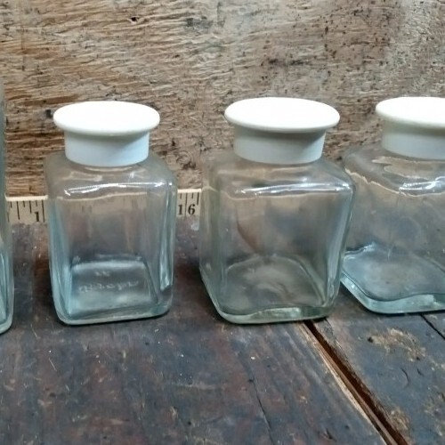Lot Of 4 Vintage Upjohn Unicap Multivitamins Empty Bottles Collectible Jars Drug