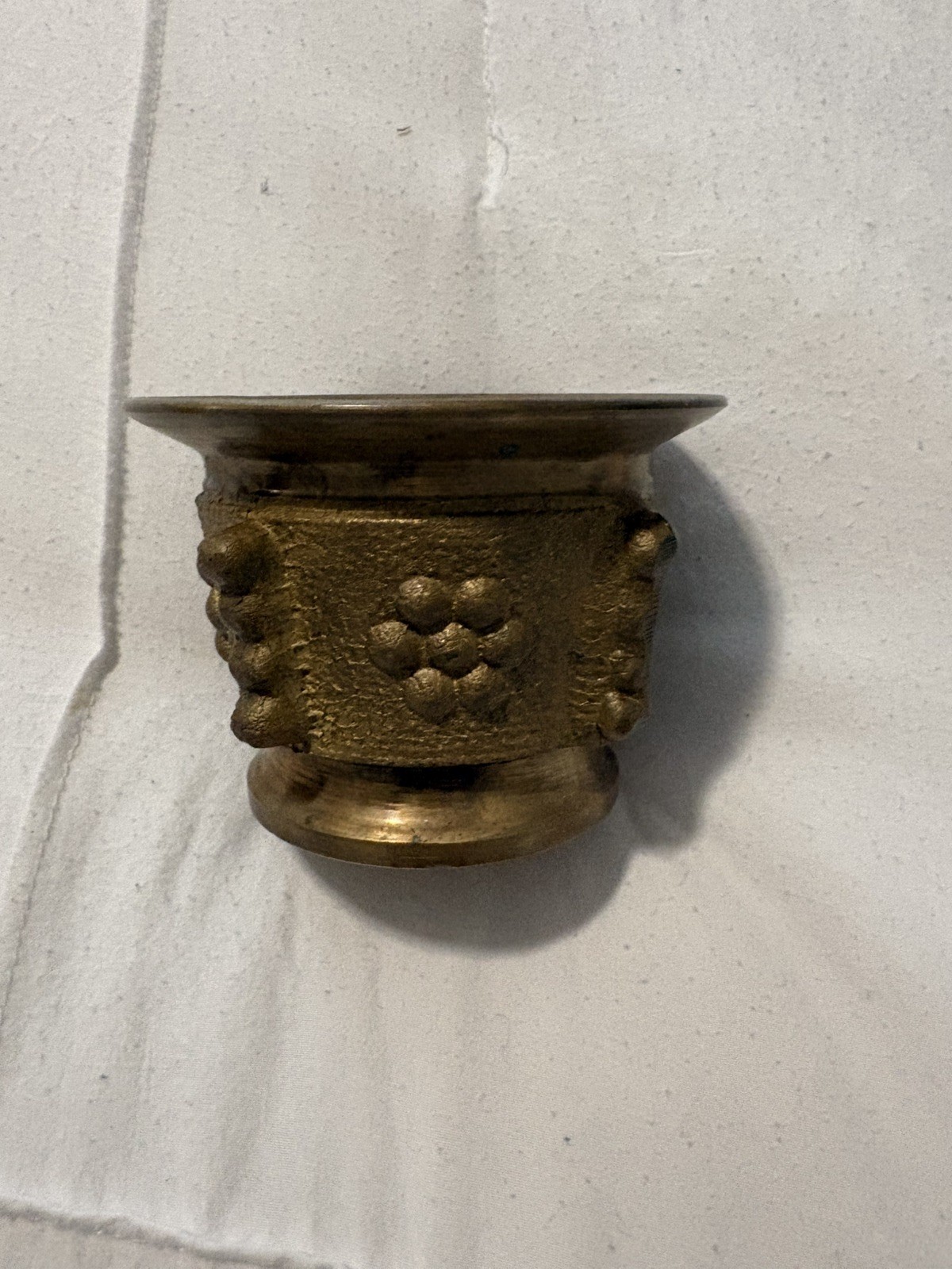 Vintage Cast Brass Small Pharmaceutical Mortar Bowl Apothecary Cup 2.4×4