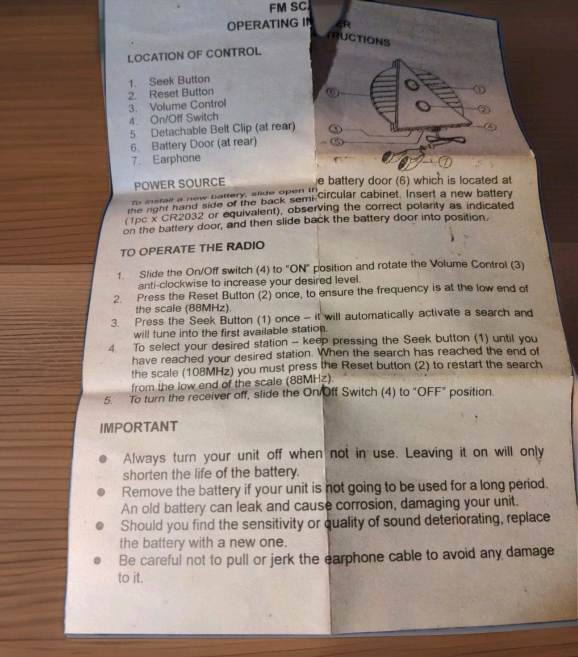 Vtg Augmentin Drug Rep Promo Pocket FM Scan Radio NIB Late 90s Pharmaceutical