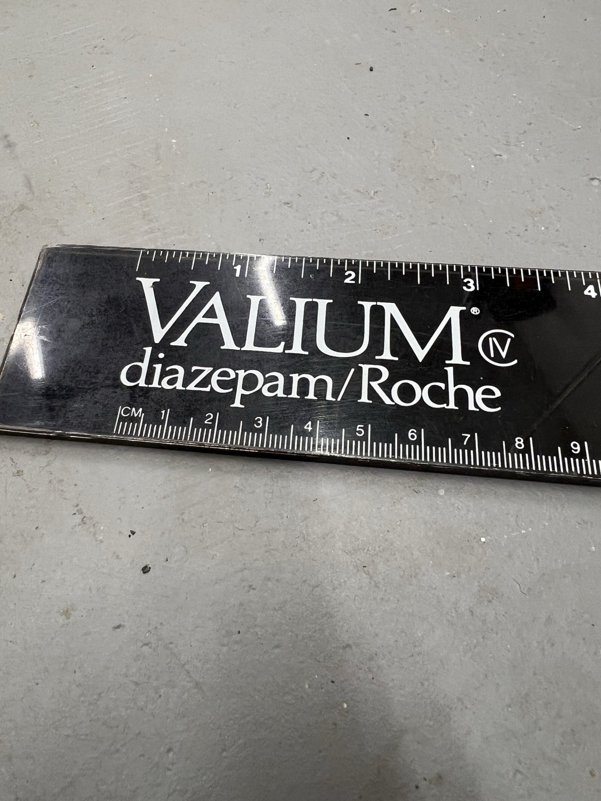 Vintage Valium Roche Pharmaceutical Rep Advertisement Ruler Pharma