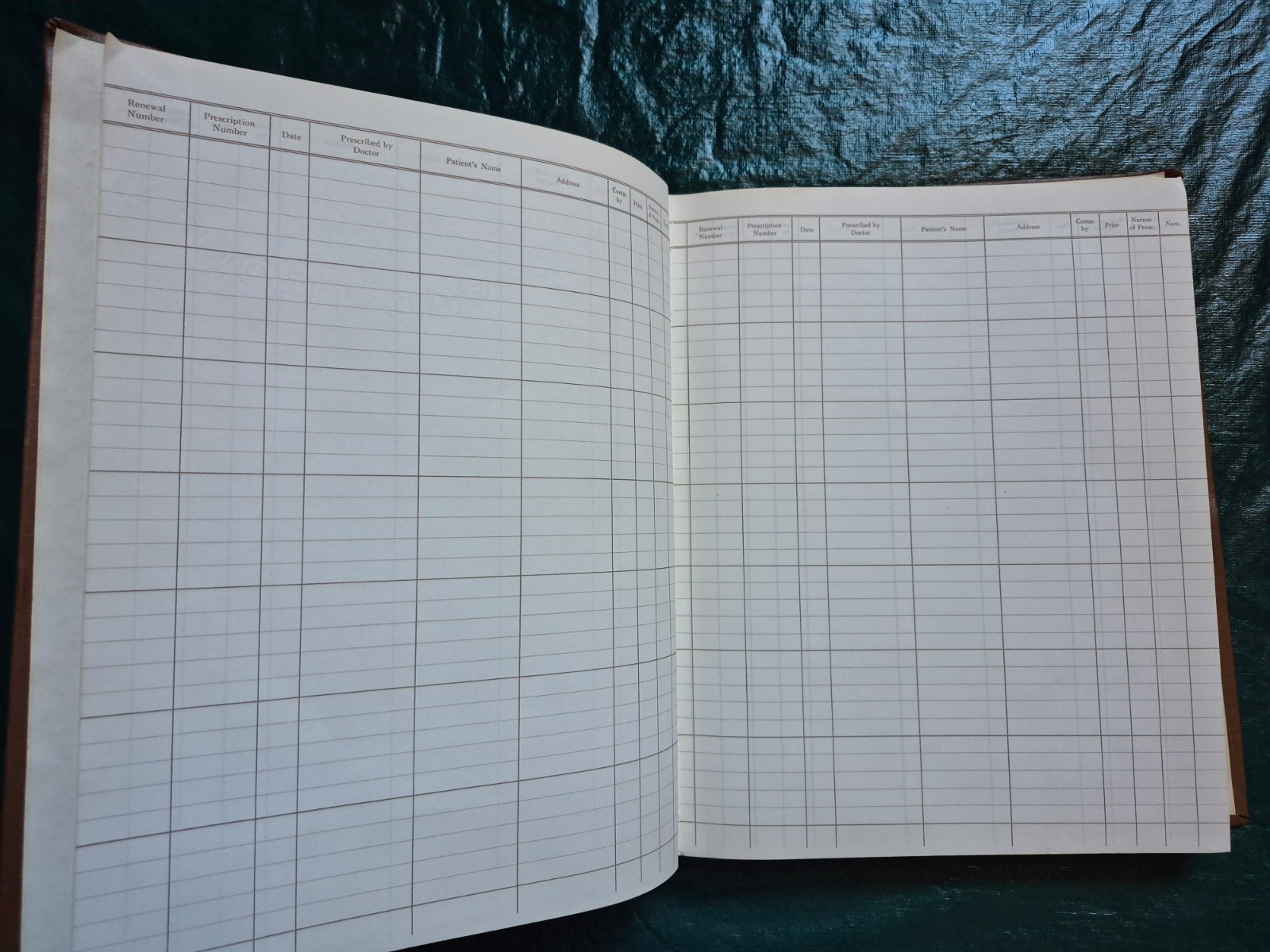 Vintage RX Record Book – Pharmacy Medical ephemera – Prescriptions Drug Store
