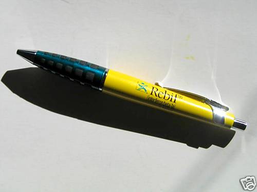 Heavy Metal REBIF Pharmaceutical Pen Yellow and Green New in Sleeve Torpedo