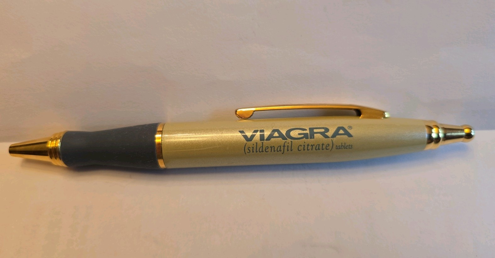 Rare Viagra Gold Blue Drug Rep Pen Pharmaceutical Promotional Metal WRITES