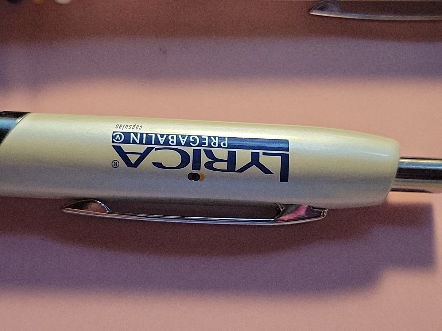 Lot (2) Drug Rep Lyrica Pregabalin Pfizer Collectible Heavy Metal Pen RARE