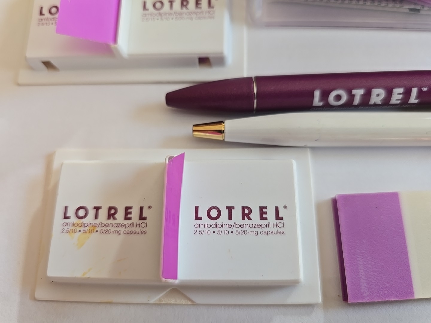 LOTREL Metal Pens Sticky Note Pads Paperclips Pharmaceutical Drug Rep Promo VNTG