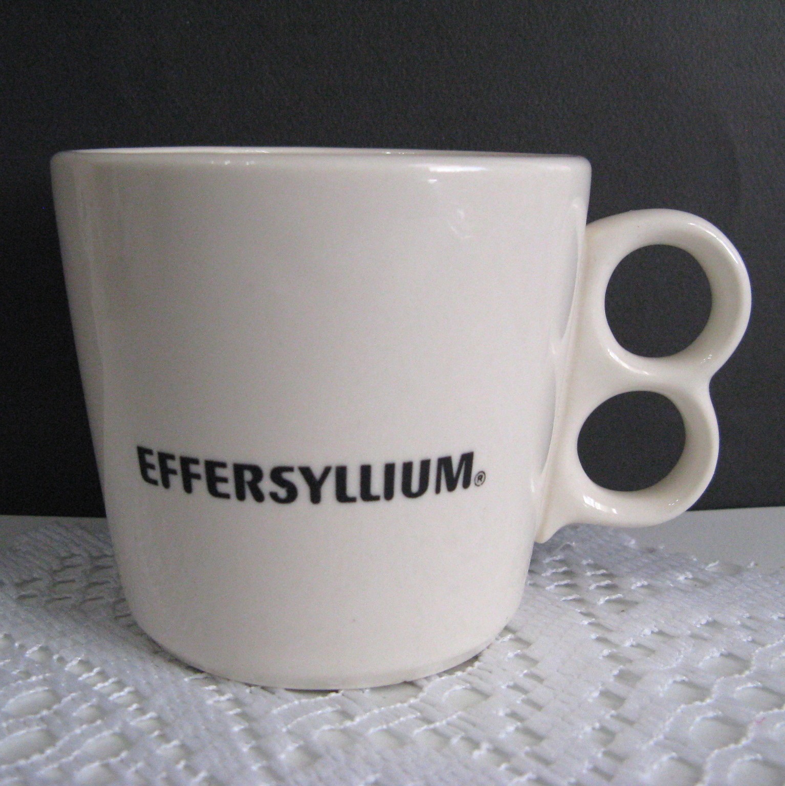 EFFERSYLLIUM Laxative Vtg 1960s Mug Drug Rep Promo Mount Clemens Trigger Handle