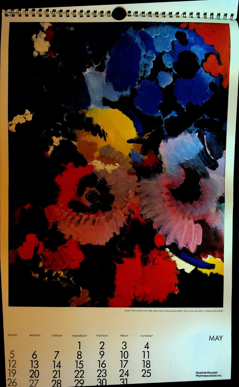Hoechst Roussel Pharmaceuticals 1991 Calendar Artwork