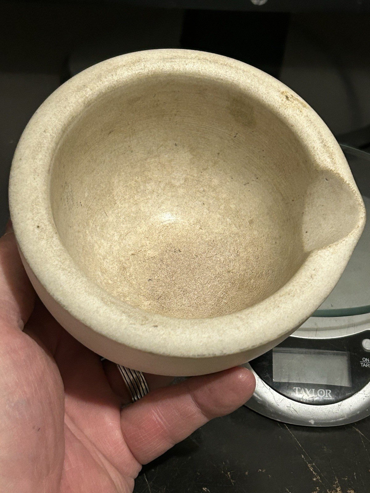 VINTAGE T. M. & S. THOMAS MADDOCK SONS ACID PROOF MORTAR BOWL No. 1 APOTHECARY