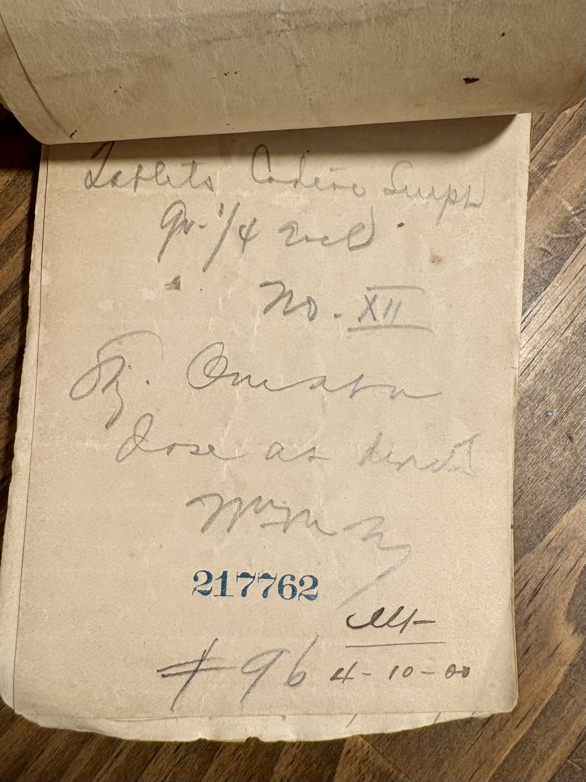 Antique prescriptions April 1900: Chloroform, Codeine, Wine, Lithium etc.