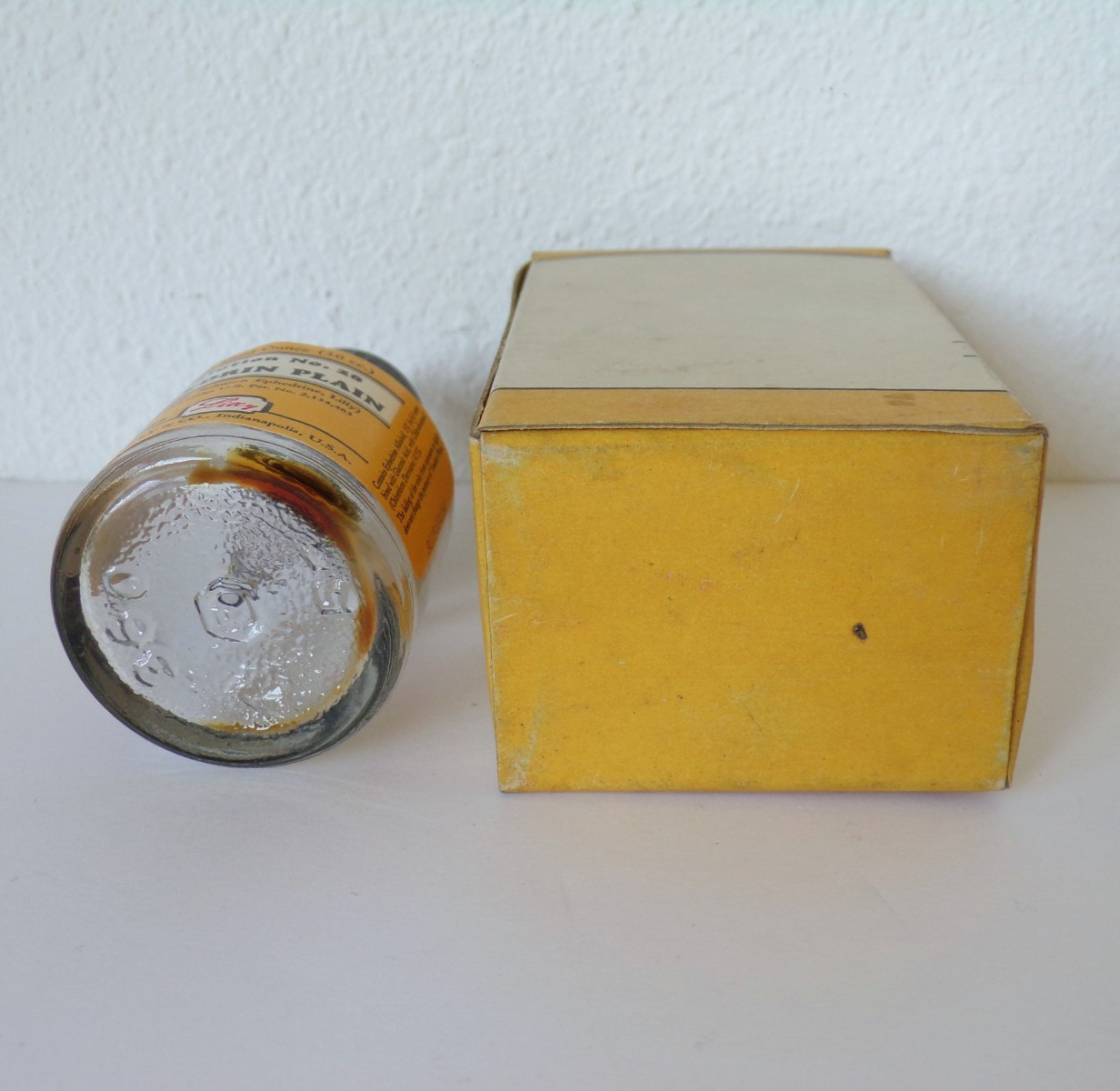 Eli Lilly SEDRIN PLAIN Dropper BOX Empty Bottle PHARMACEUTICAL Medicine VINTAGE